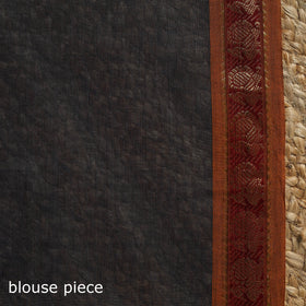 Grey - dharwad cotton saree with border 16 - handcrafted