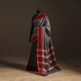 Dharwad cotton saree with border 21 - handcrafted