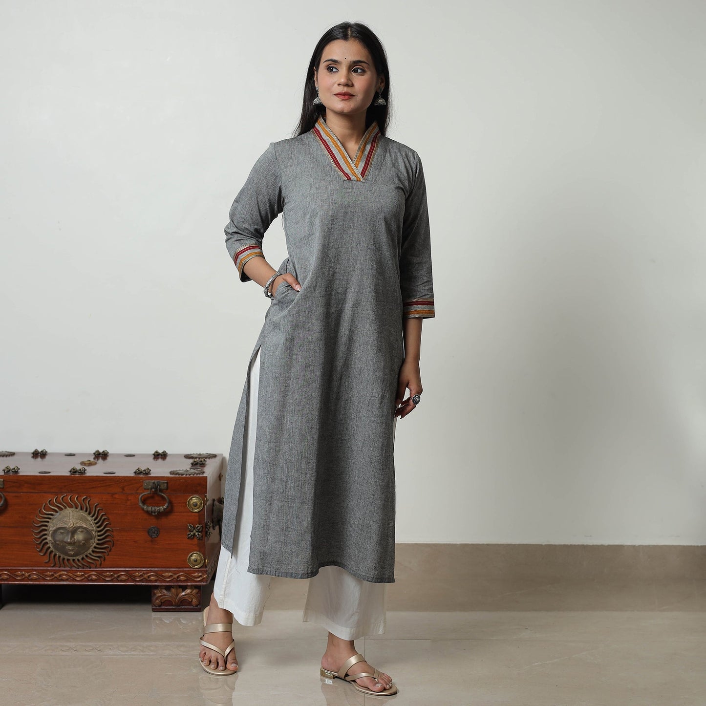 Shop Dharwad Cotton Kurta | Straight & Elegant for Women