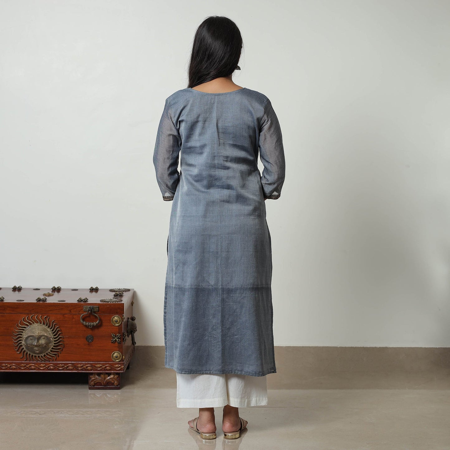 Dharwad Mercerised Cotton Kurta | Straight & Elegant for Women