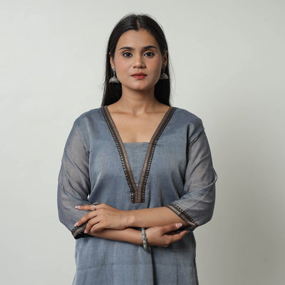 Dharwad Mercerised Cotton Kurta | Straight & Elegant for Women