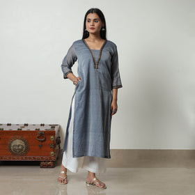 Dharwad Mercerised Cotton Kurta | Straight & Elegant for Women