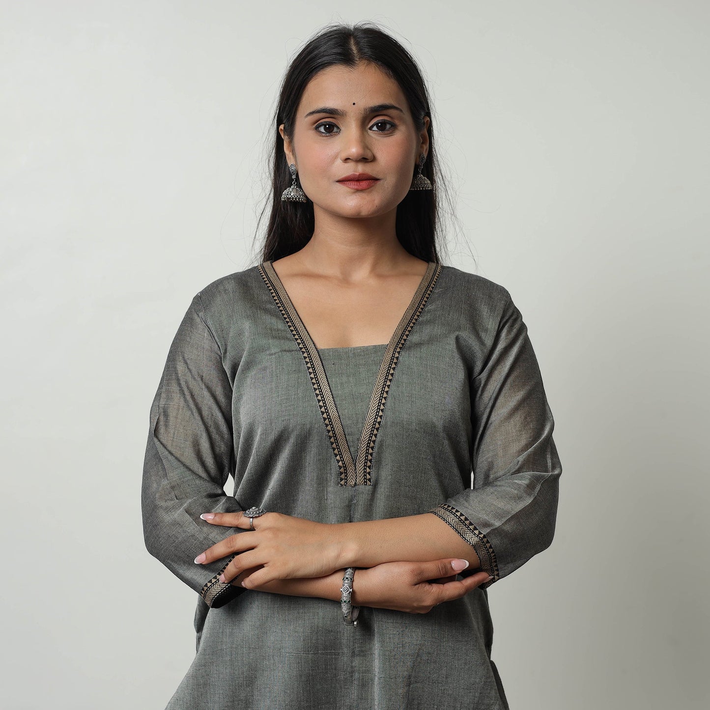 Dharwad Mercerised Cotton Kurta | Straight & Elegant for Women