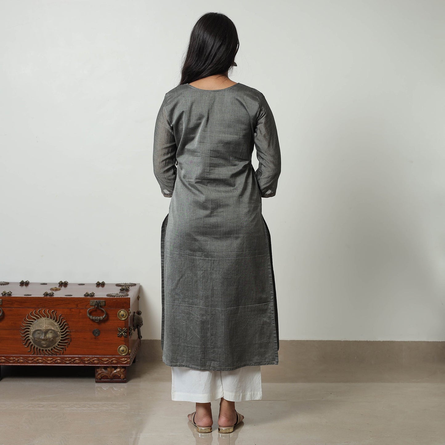 Dharwad Mercerised Cotton Kurta | Straight & Elegant for Women