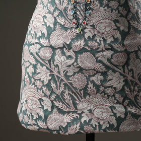 Buy Embroidered Sanganeri Block Print Cotton Kurta Material with Beads - 2.5 Meter Online at iTokri.com