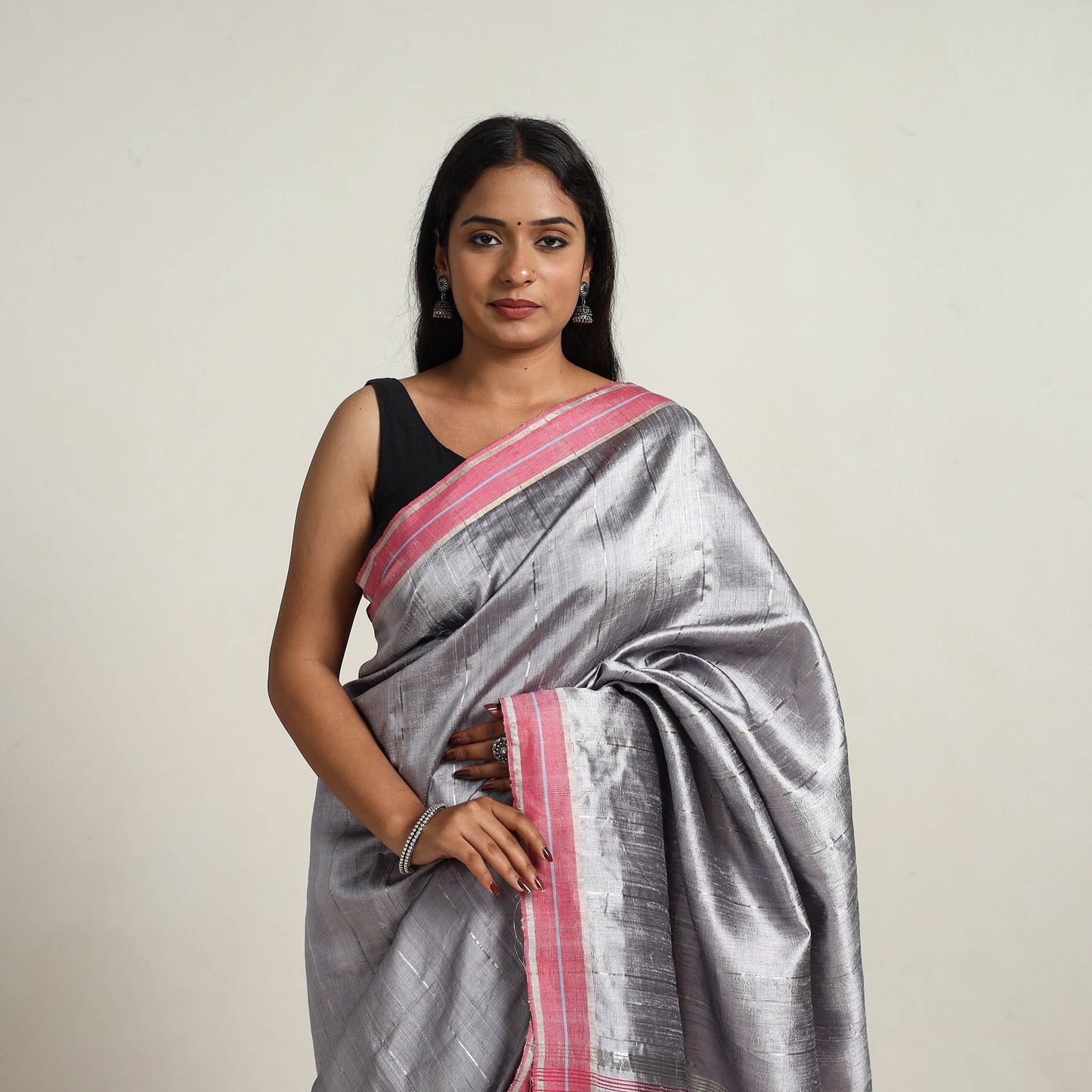  Bhagalpuri Handloom Tussar Silk Saree 