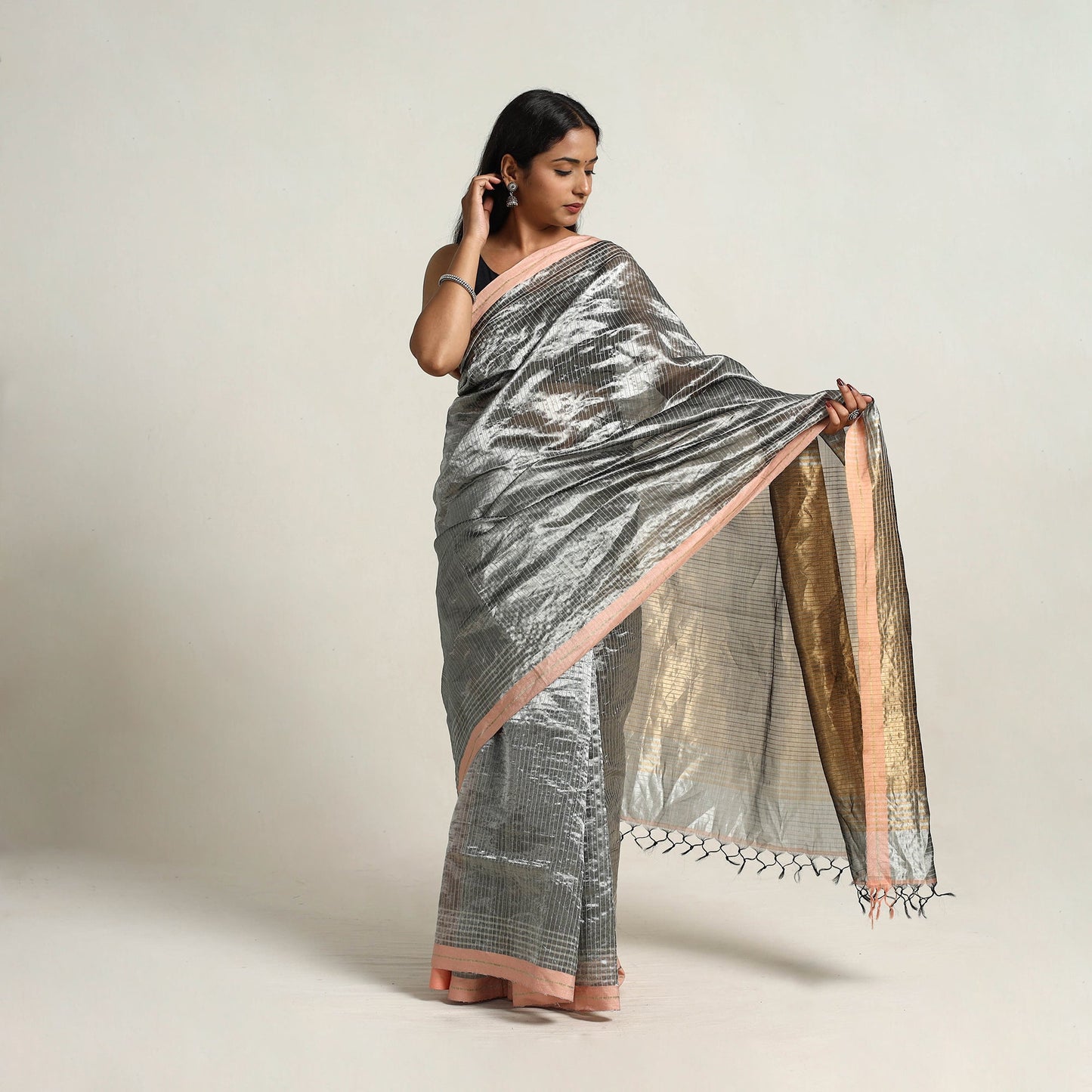  Bhagalpuri Handloom Tussar Silk Saree 