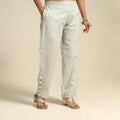 Grey Flex Cotton Elasticated Plain Pant