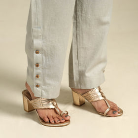 Grey Flex Cotton Elasticated Plain Pant