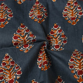  Grey Floral Block Print Cotton Hand Embroidery Table Napkin