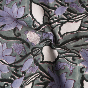  Grey Floral Block Print Cotton Hand Embroidery Table Napkin