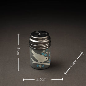 Floral Handpainted Stainless Steel Salt and Pepper Shaker Set 