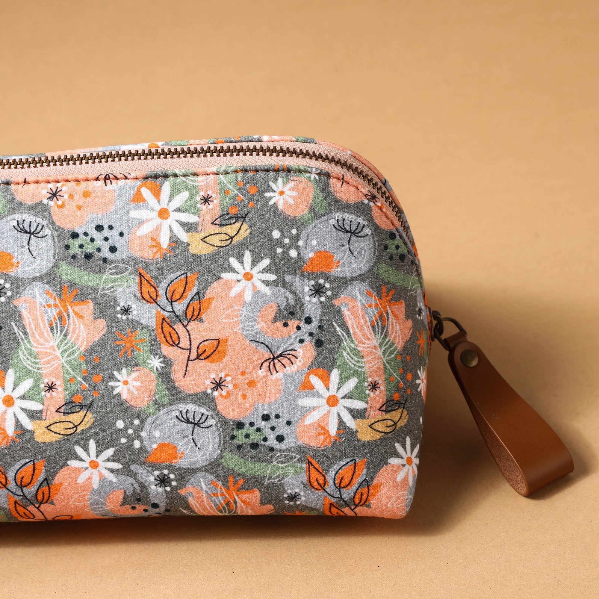  Floral Printed Handcrafted Multipurpose Toiletry Pouch 
