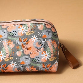  Floral Printed Handcrafted Multipurpose Toiletry Pouch 