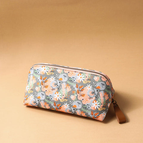  Floral Printed Handcrafted Multipurpose Toiletry Pouch 