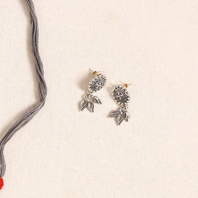 Grey - german silver fabart necklace set 16 - handcrafted