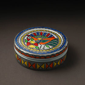  Godna Madhubani Handpainted Stainless Steel Casserole