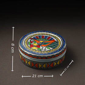  Godna Madhubani Handpainted Stainless Steel Casserole