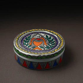  Godna Madhubani Handpainted Stainless Steel Casserole