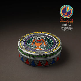  Godna Madhubani Handpainted Stainless Steel Casserole