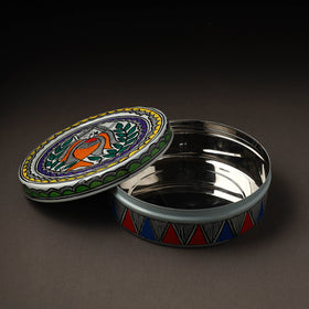  Godna Madhubani Handpainted Stainless Steel Casserole