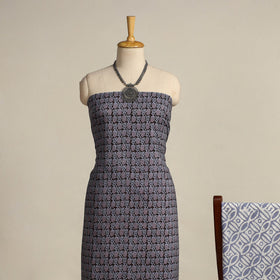 Gray 3pc Cotton Bagh Print Dress Material 