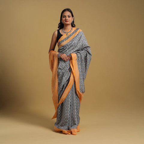 Mercerised Cotton Handloom Pochampally Ikat Saree