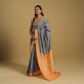 Mercerised Cotton Handloom Pochampally Ikat Saree