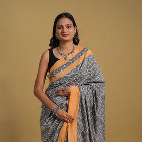 Mercerised Cotton Handloom Pochampally Ikat Saree
