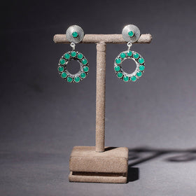  Antique Finish Oxidised German Silver Earrings 