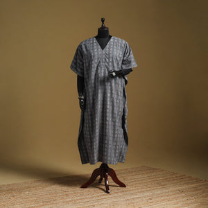 Hand akola long kaftan with tie-up waist 06 - handcrafted