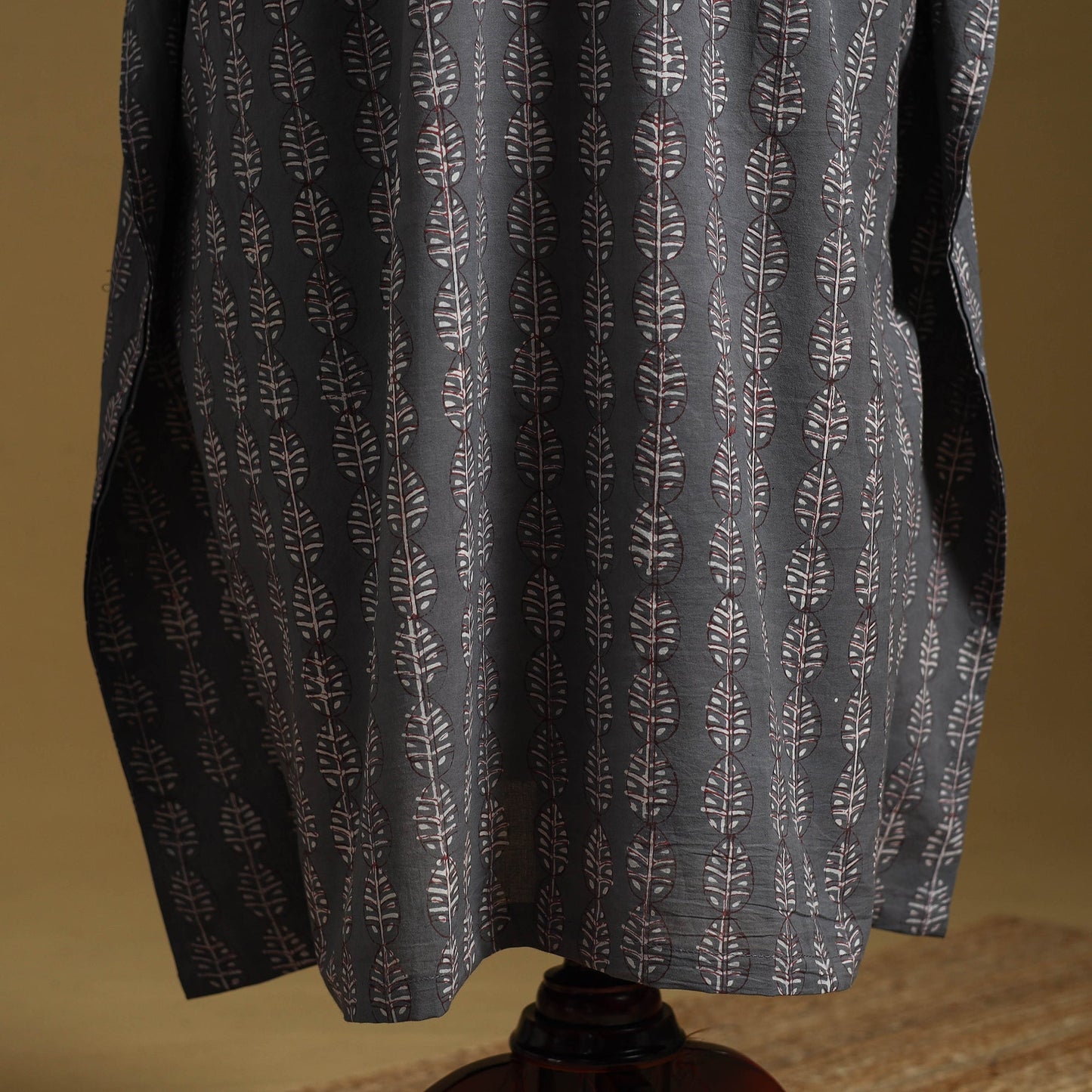 Hand akola long kaftan with tie-up waist 06 - handcrafted