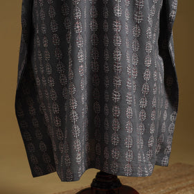 Hand akola long kaftan with tie-up waist 06 - handcrafted