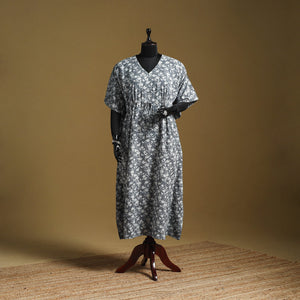 Hand akola long kaftan with tie-up waist 18 - handcrafted