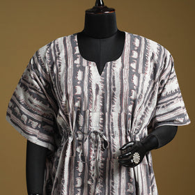 Hand akola short kaftan with tie-up waist 29 - handcrafted