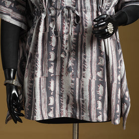 Hand akola short kaftan with tie-up waist 29 - handcrafted