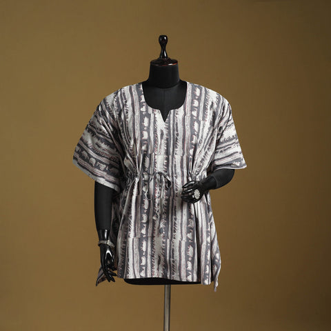 Hand akola short kaftan with tie-up waist 29 - handcrafted