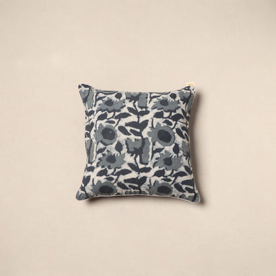 Grey - hand batik cotton cushion cover 26 - handcrafted