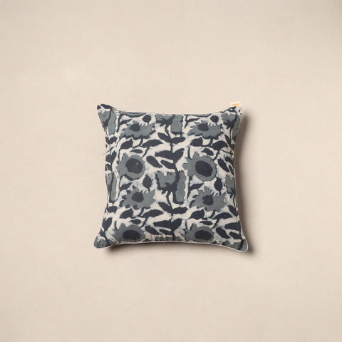 Grey - hand batik cotton cushion cover 26 - handcrafted