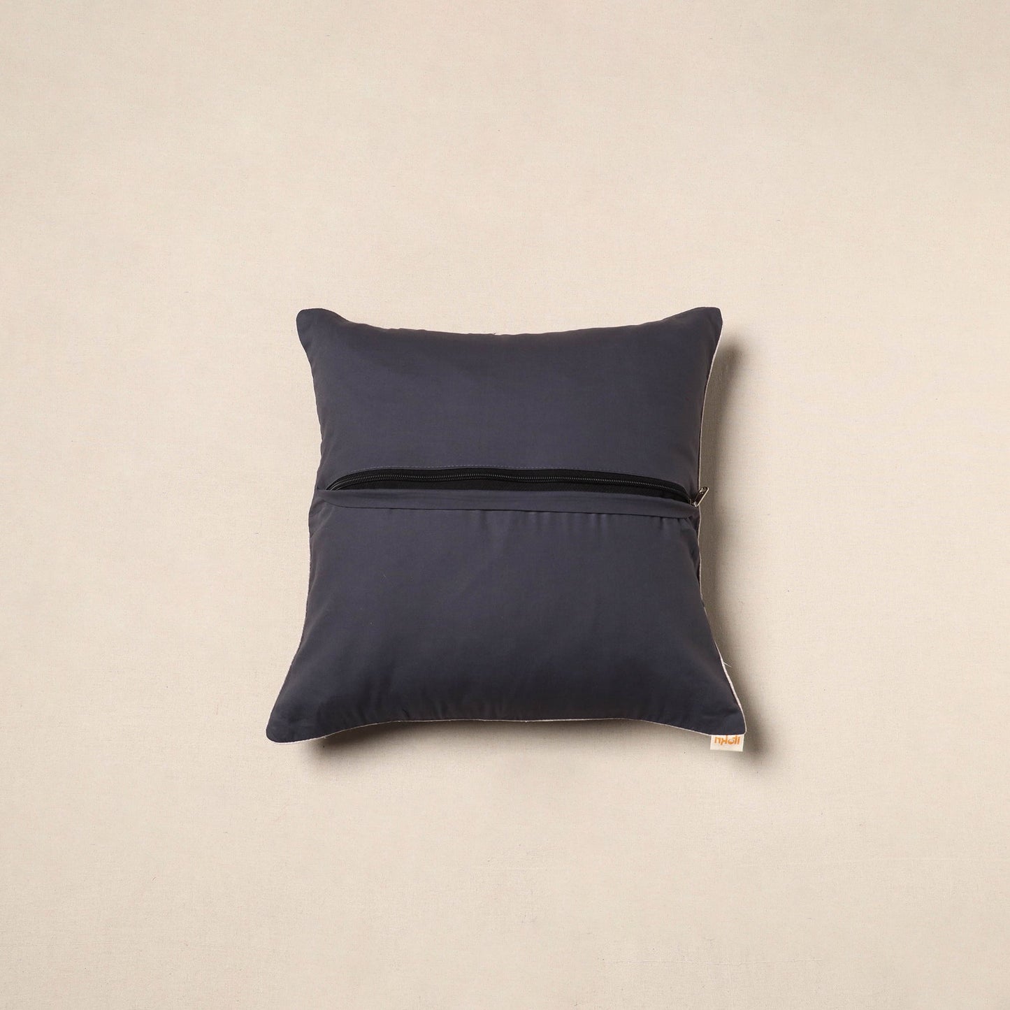 Grey - hand batik cotton cushion cover 26 - handcrafted