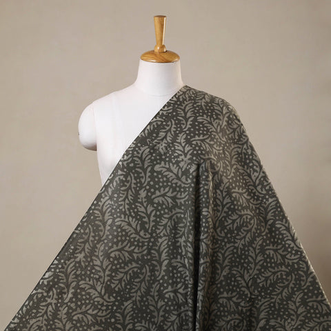 Grey - hand batik cotton fabric 01 - handcrafted