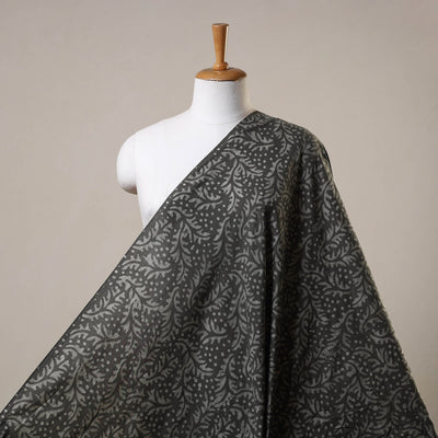 Grey Hand Batik Print Cotton Fabric