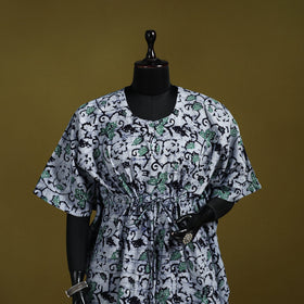 Hand batik cotton medium kaftan 37 - handcrafted