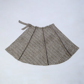 Grey - Hand Batik Print Cotton Wrap Around Skirt 20