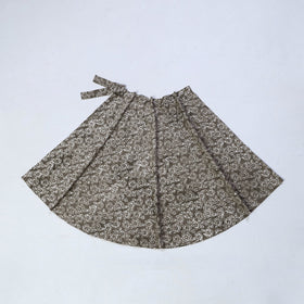 Grey - Hand Batik Print Cotton Wrap Around Skirt 23