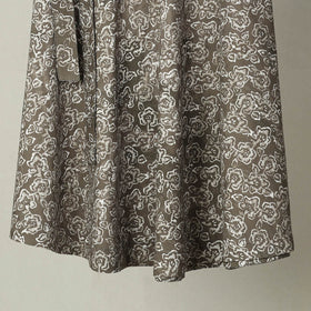 Grey - Hand Batik Print Cotton Wrap Around Skirt 23