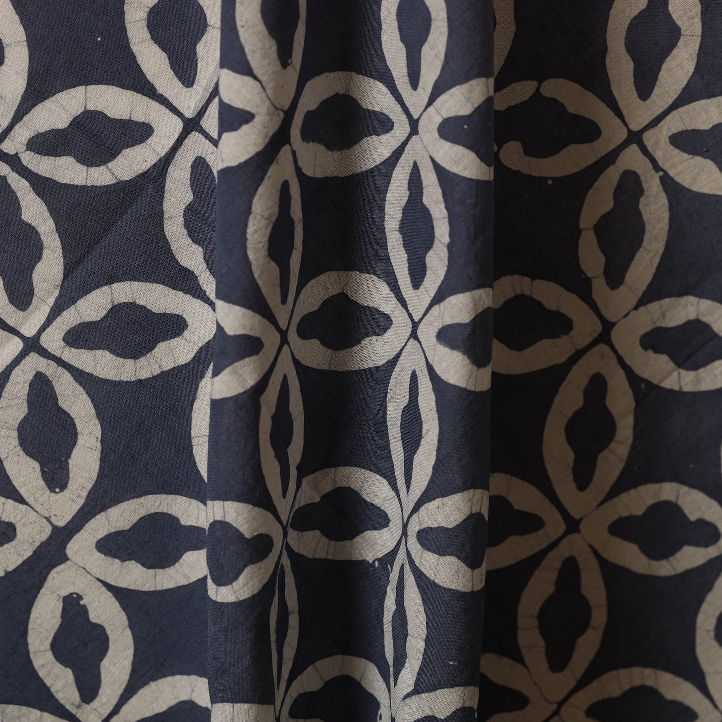 Grey - hand batik cotton fabric 04 - handcrafted
