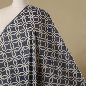 Grey - hand batik cotton fabric 04 - handcrafted
