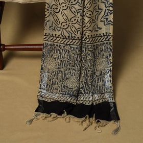 Hand bagru linen 3pc unstitched dress material 18