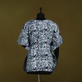 Hand batik cotton short kaftan 38 - handcrafted